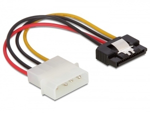 Image of DeLOCK SATA HDD > 4pin male with metal clip – straight 0.12 m