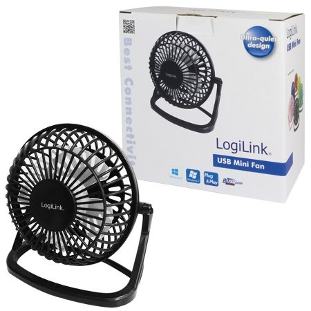 LogiLink UA0192 hushållsfläkt Svart