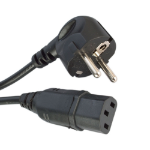 Videk Euro Schuko 2 Pin Plug to IEC C13 Socket Cable 1m