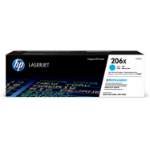 HP 206X CYAN TONER - HIGH YIELD - APPROX 2.45K PAGES - FOR M283, M255 PRINTERS