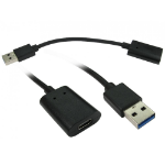Cables Direct USB3C-951REV USB cable USB 3.2 Gen 2 (3.1 Gen 2) USB A USB C Black
