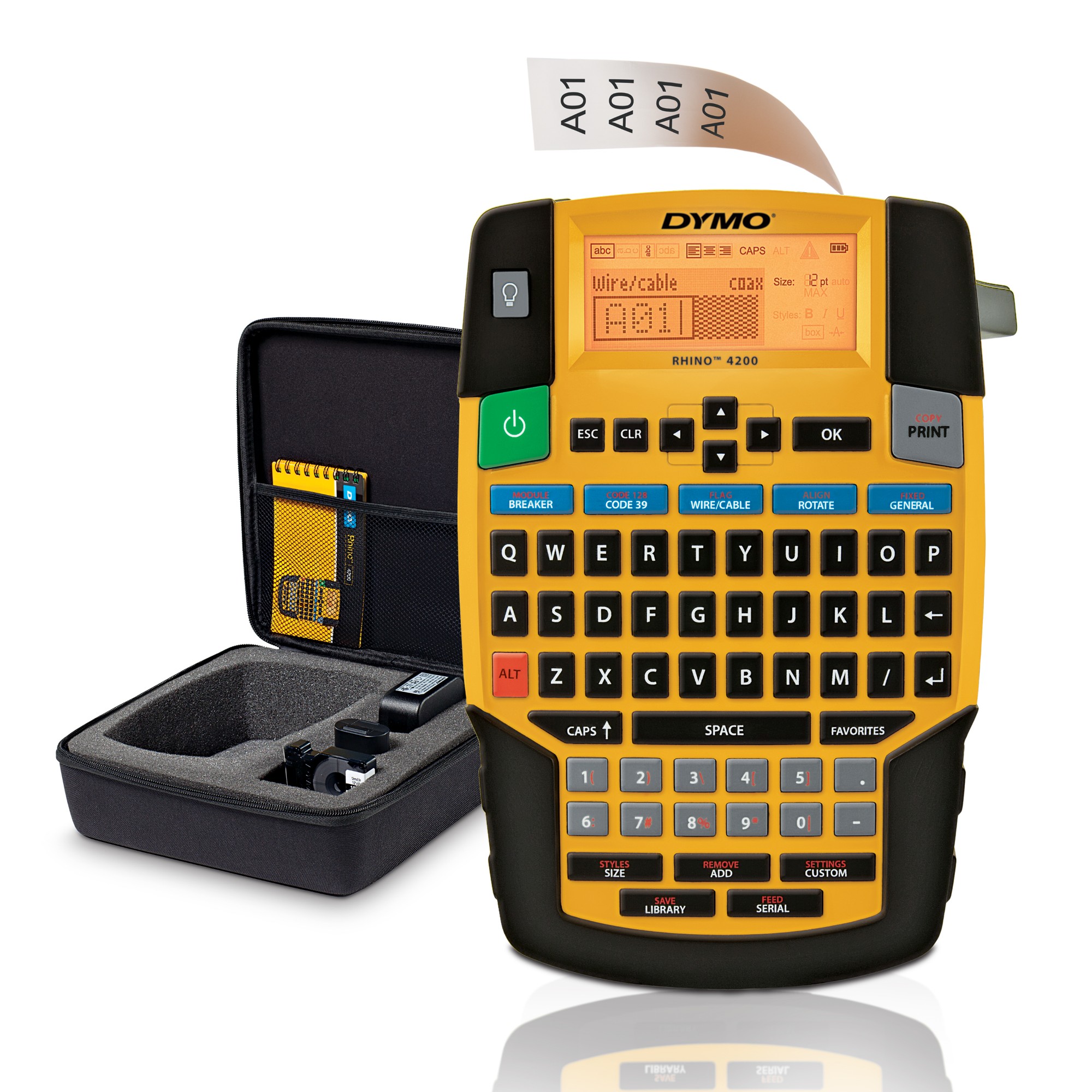 DYMO RHINO 4200 Industrial Label Maker | QWERTY Keyboard & Time-Sa
