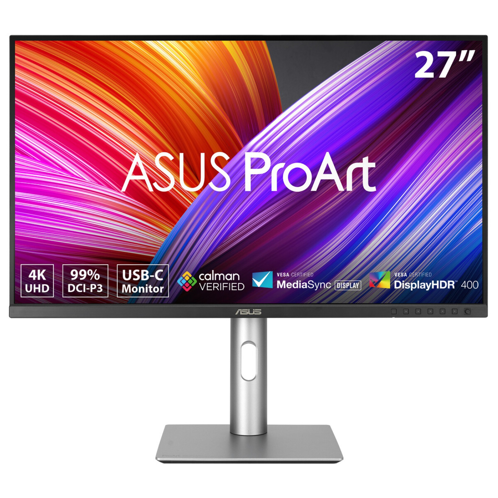 ProArt PA279CRV - LED monitor - 27" - 3840 x 2160 4K UHD (2160p) @ 60 Hz - IPS - 350 cd/m? - 1000:1 - DisplayHDR 400 - 5 ms - 2xHDMI, 2xDisplayPort, USB-C - speakers - black