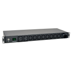 Tripp Lite PDUMH16HV 3.7kW Single-Phase Local Metered PDU, 208/230V Outlets (8 C13, 2 C19) IEC-309 16A Blue, 8 ft. (2.43 m) Cord, 1U Rack-Mount, TAA