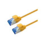 ROLINE S/FTP Patch Cord Cat.6A / Class EA, LSOH, Slim, PoE, yellow, 3 m