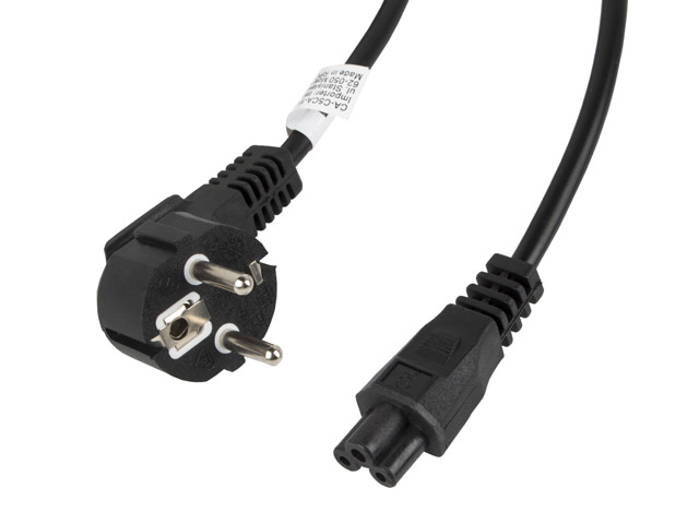 Lanberg CA-C5CA-11CC-003-BK power cable Black 3 m C5 coupler CEE7/7