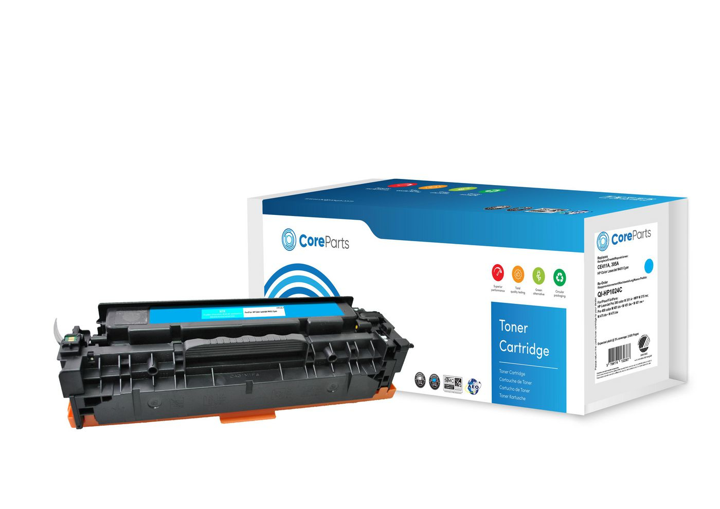 CoreParts QI-HP1024C toner cartridge 1 pc(s) Compatible Cyan