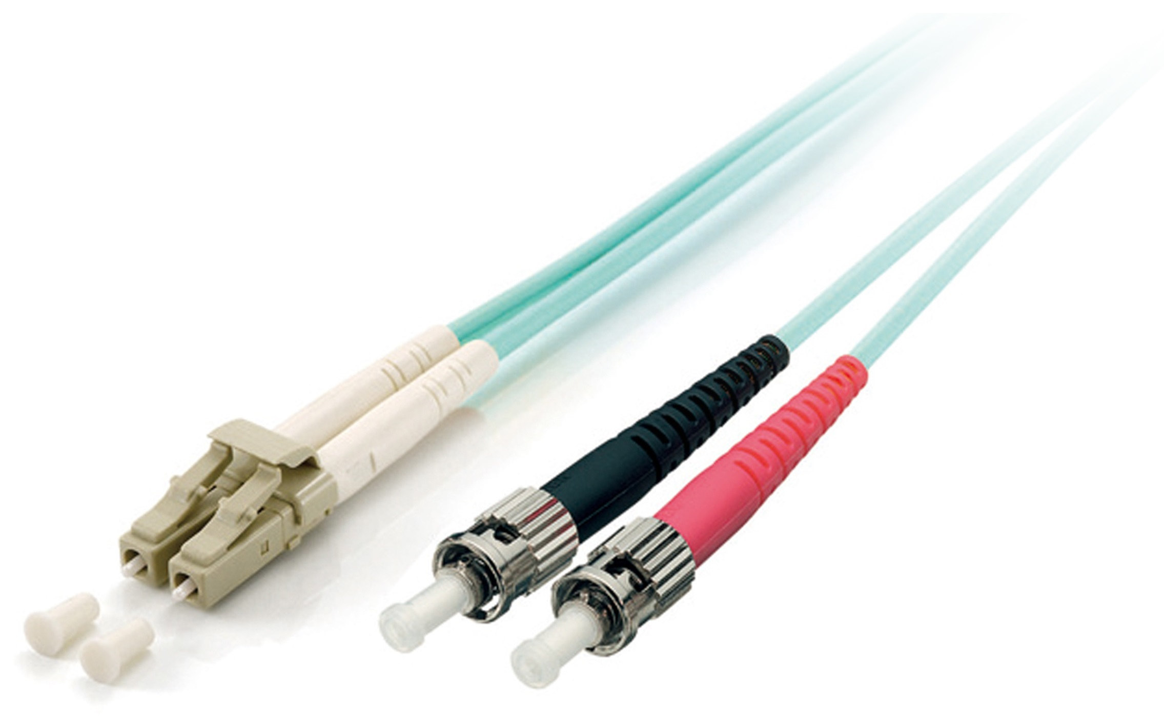 Image of Equip LC/ST Fiber Optic Patch Cable, OM3, 2m