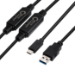 Microconnect USB3.1CA10AMP USB cable USB 3.2 Gen 1 (3.1 Gen 1) 10 m USB C USB A Black