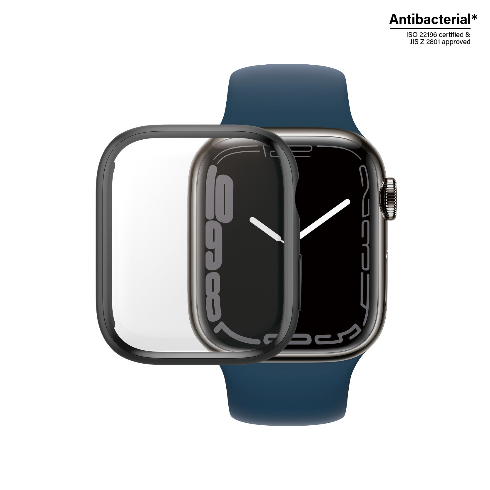 PanzerGlass ™ Screen Protection Full Body Apple Watch Series 9 | 8 | 7 | 45mm | Black