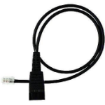 Jabra QD cord, straight, mod plug RJ11 Black