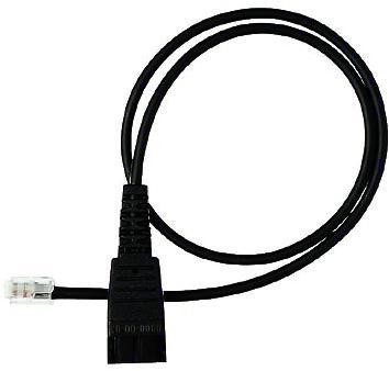 Jabra QD cord, straight, mod plug RJ11 Black