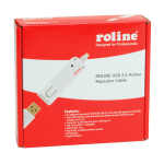 ROLINE USB 2.0 Active Repeater Cable for 12.04.1085 12 m Wit