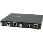 Perle SMI-100-S1ST20D - Fast Ethernet IP Managed Media Converter. 100BASE-TX (RJ-45) [100 m/328 ft.] to 100BASE-BX 1550nm TX / 1310nm RX single fiber single mode (ST) [20 km/12.4 miles]