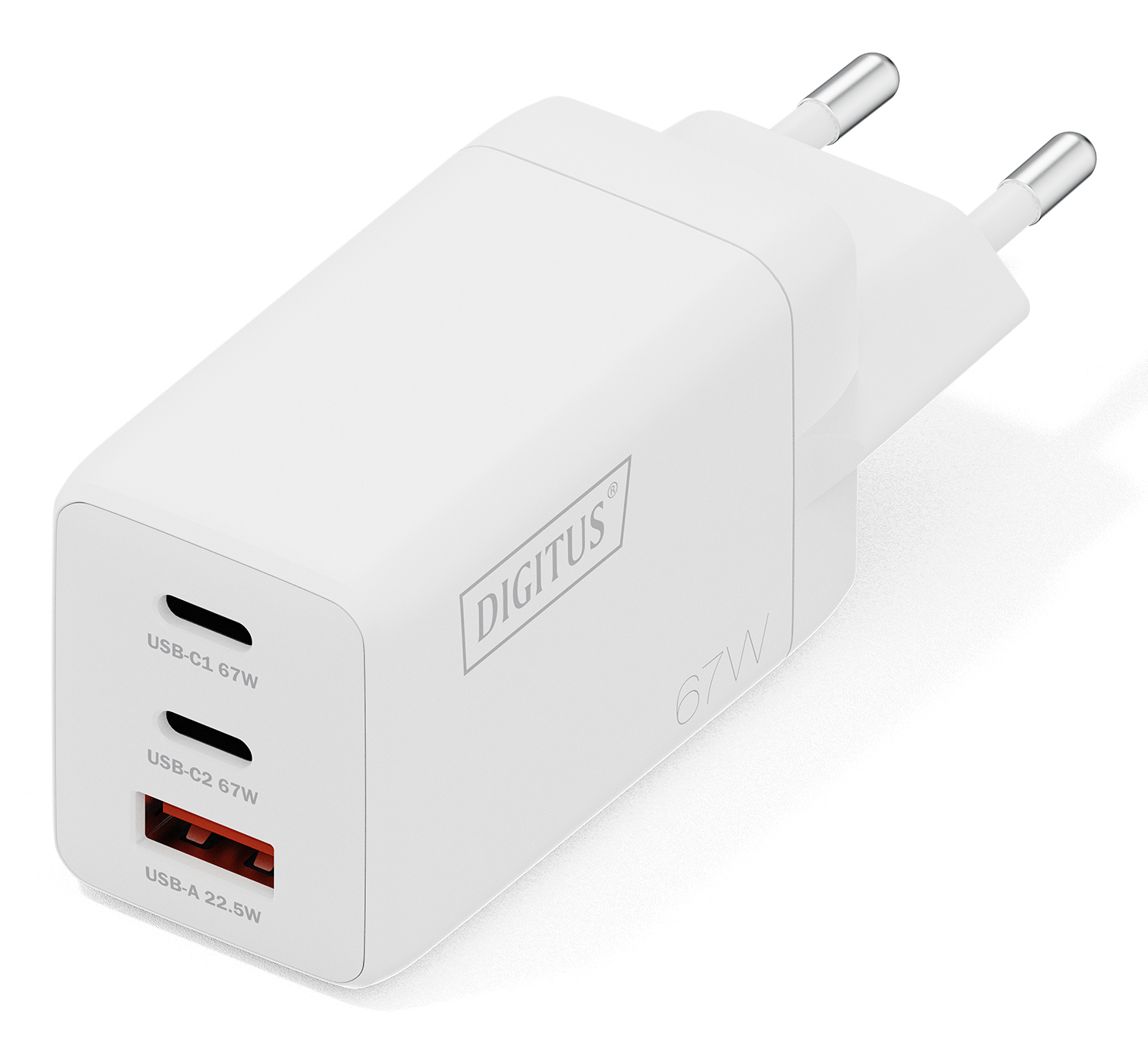 Digitus USB GaN Charger 67W, 2x USB-C, 1x USB-A