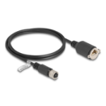 DeLOCK M12 Cable D-coded 4 pin female to RJ45 jack for installation Cat.5e FTP 1 m black