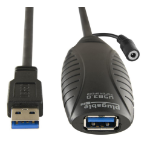 Plugable Technologies USB3-10M-D USB cable 393.7" (10 m) USB 3.2 Gen 1 (3.1 Gen 1) USB A Black