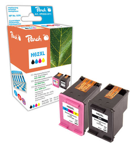 Peach 0F319639 ink cartridge 2 pc(s) Black, Cyan, Magenta, Yellow