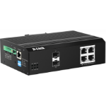 D-LINK | DIS-F200G-6PS-E | 6 Port Gigabit Industrial Smart Managed PoE+ Switch with 4 PoE Ports and 2 SFP Ports  ** PSU NDR-240-48 Not Included **