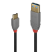 Lindy 36887 USB cable 2 m 2.0 USB A USB C Black, Grey