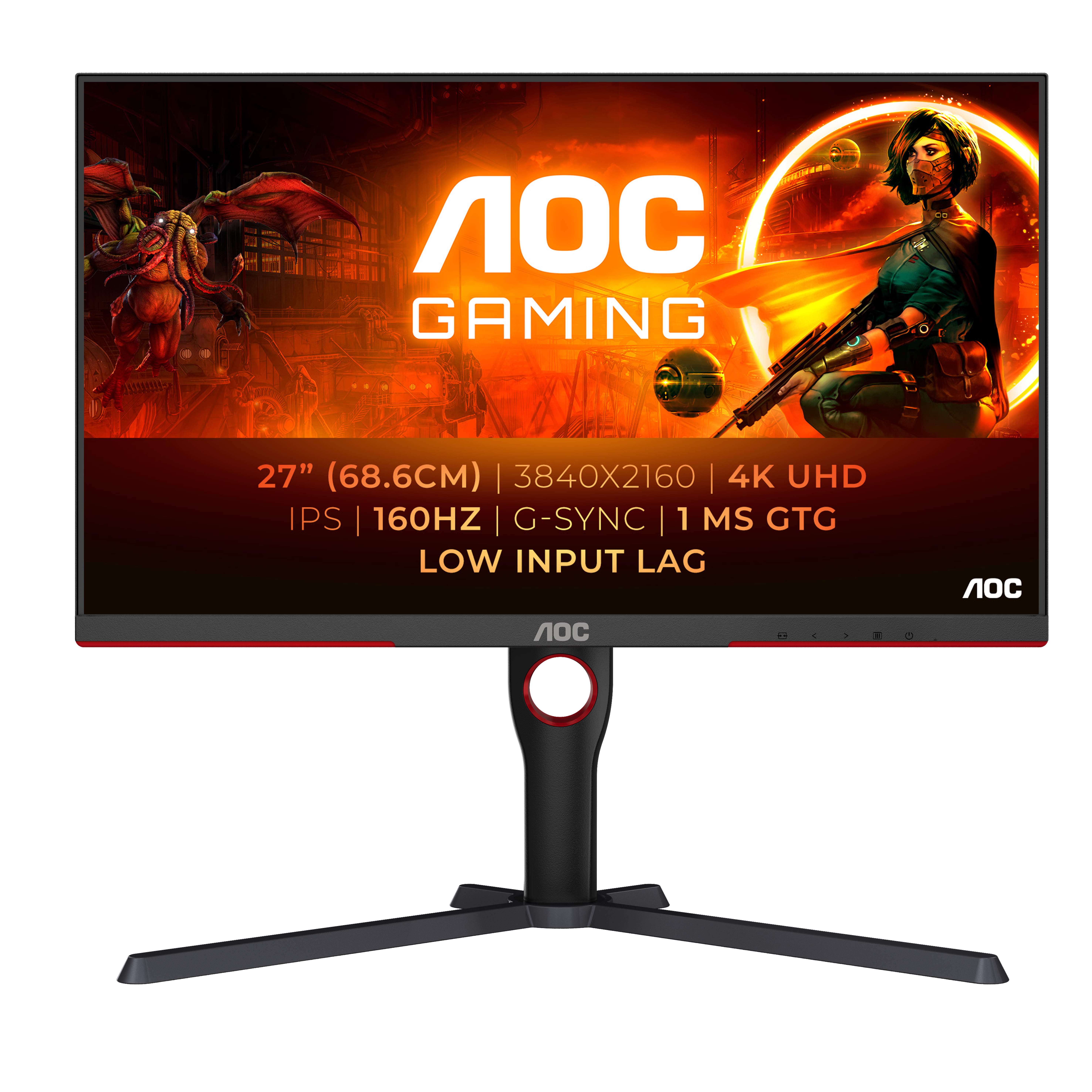 Image of AOC G3 U27G3X computer monitor 68.6 cm (27") 3840 x 2160 pixels 4K...