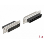 DeLOCK D-Sub 25 pin crimp male, metal, 4 pieces