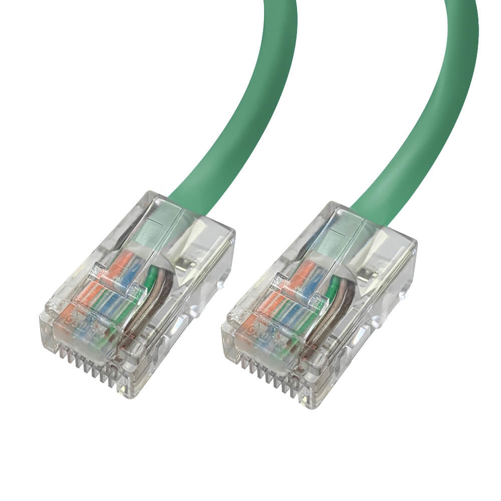 Videk Unbooted 24 AWG Cat5e UTP RJ45 Patch Cable Green 2Mtr