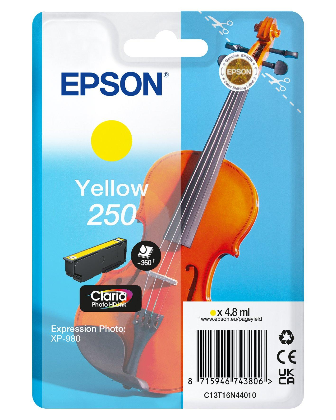 Epson C13T16N44010/250 Ink cartridge yellow. 360 pages 4.8ml for Epson
