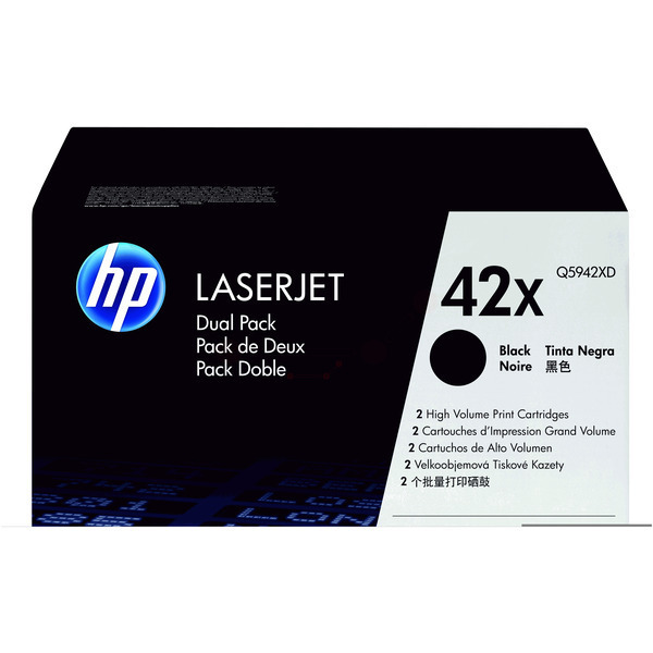 Image of HP Q5942XD/42XD Toner cartridge black high-capacity twin pack,...