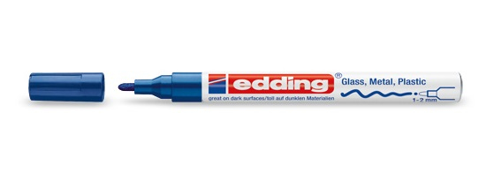 Photos - Felt Tip Pen Edding 751 Blue 10 pc(s) 4-751003 