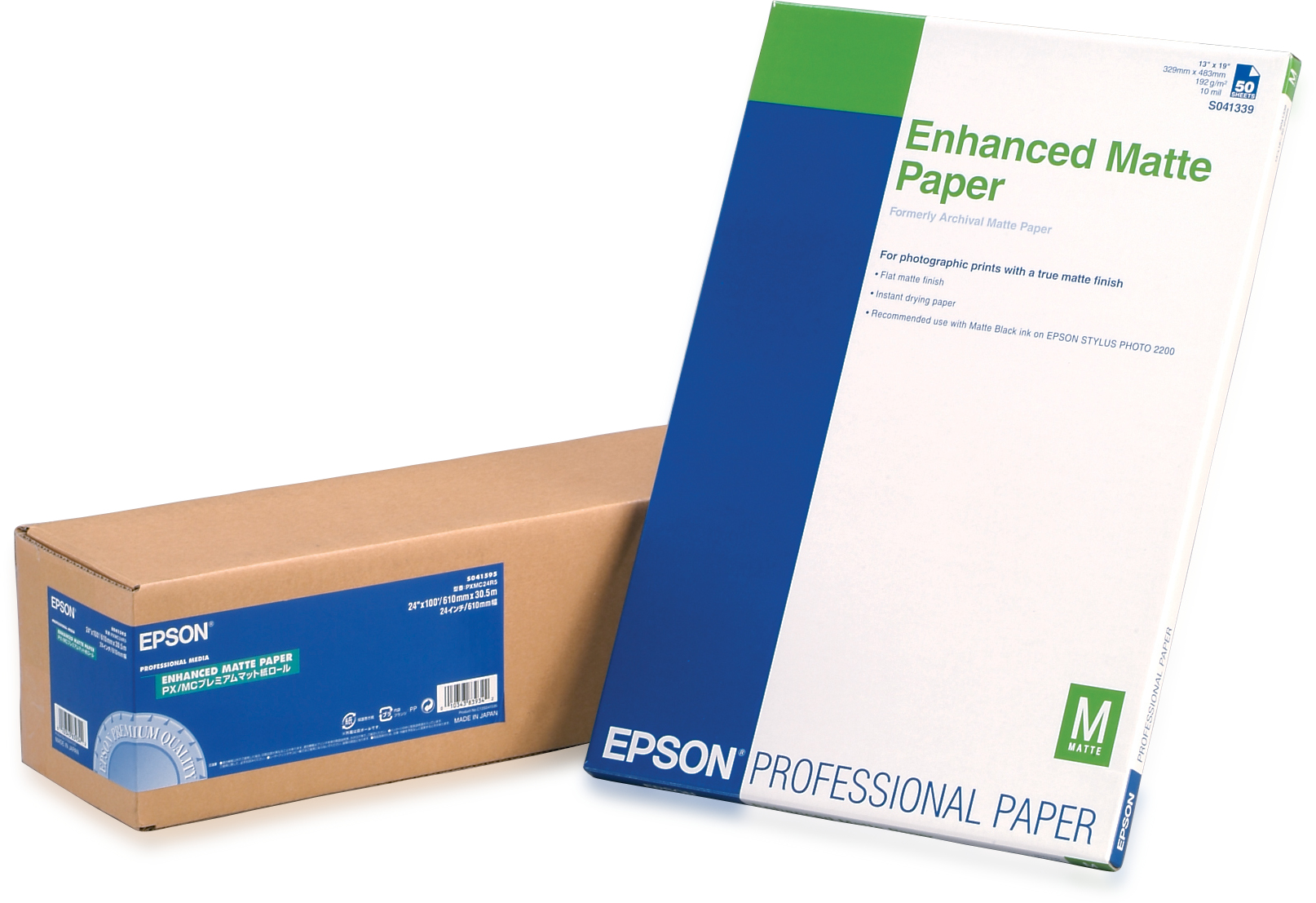 Image of Epson Enhanced Matte Paper, 24" x 30,5 m, 189g/m²