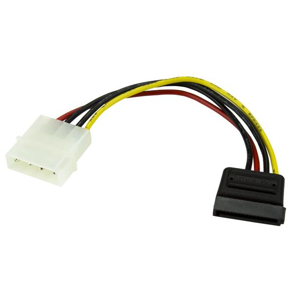 Image of StarTech.com 6in 4 Pin LP4 to SATA Power Cable Adapter