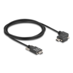 DeLOCK USB 2.0 Cable USB Type-C male with screws to USB Type-C male with screws angled left / right PD 3.0 60 W 2 m