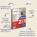 Epson A4 Premium Glossy Photo Paper, 255 g/m2, 30 vellen