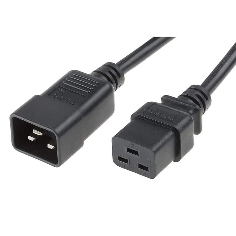 Image of FDL 5M IEC C20 PLUG TO IEC C19 SOCKET POWER EXTENSION CABLE