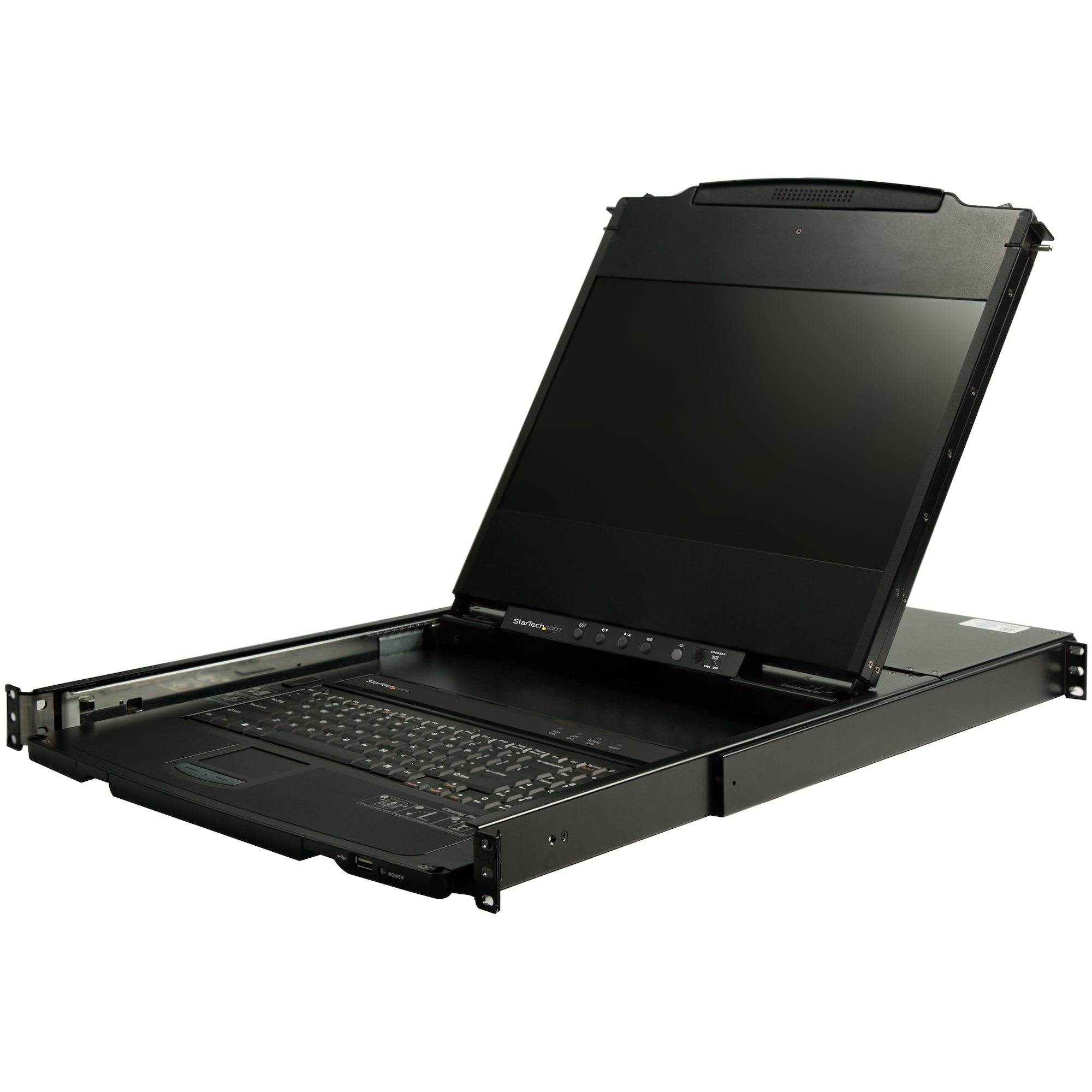 Image of StarTech.com Dual Rail Rackmount KVM Console HD 1080p - Single...