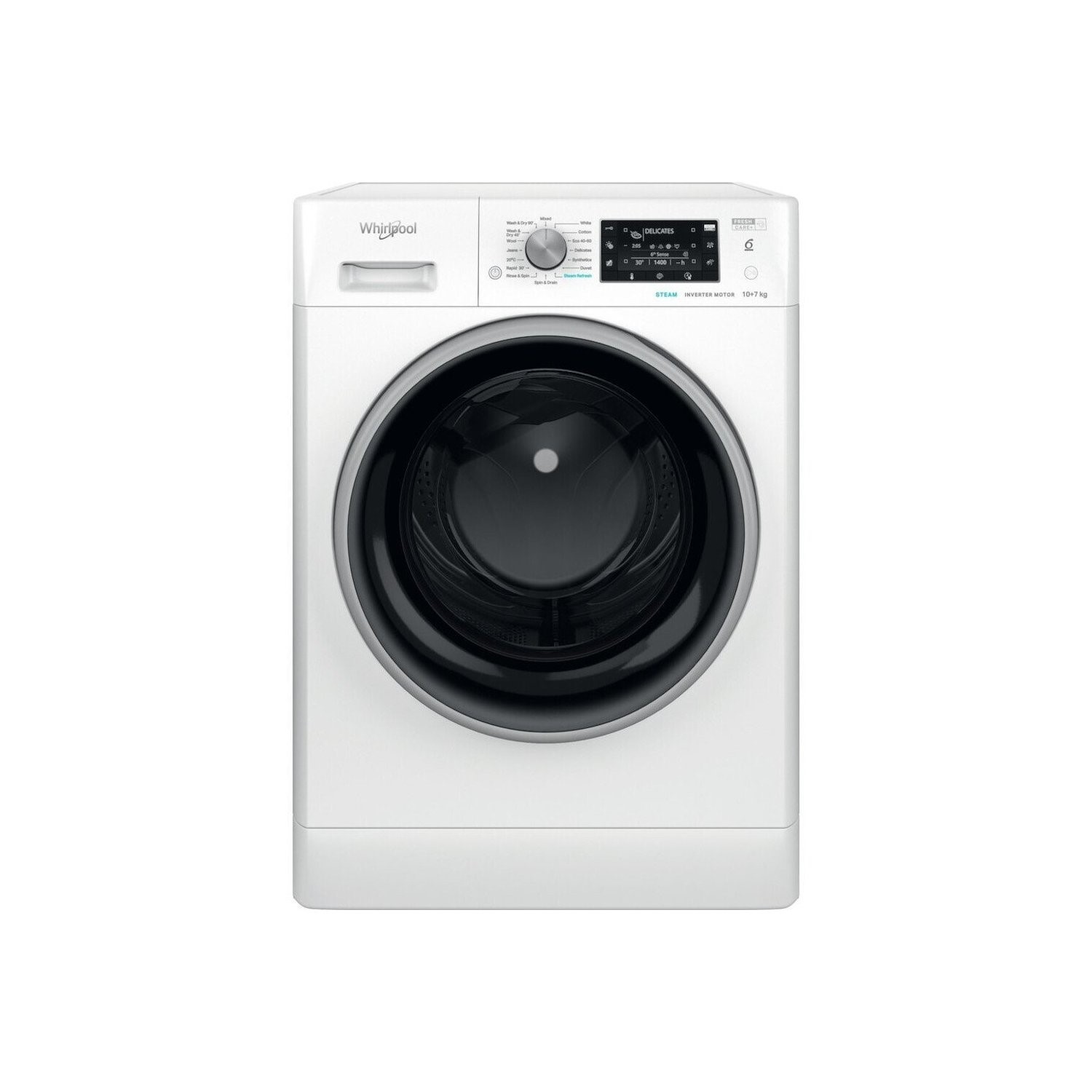 Photos - Other for Computer Whirlpool 6th sense 10kg Wash 7kg Dry 1400rpm Washer Dryer - White 8699916 