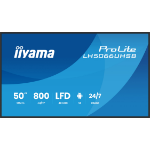 iiyama LH5066UHSB-B1AG beeldkrant Digitale signage flatscreen 127 cm (50") LCD Wifi 800 cd/m² 4K Ultra HD Zwart Type processor Android 24/7