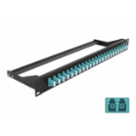 DeLOCK 19″ Fibre Patch Panel 24 port LC Duplex aqua