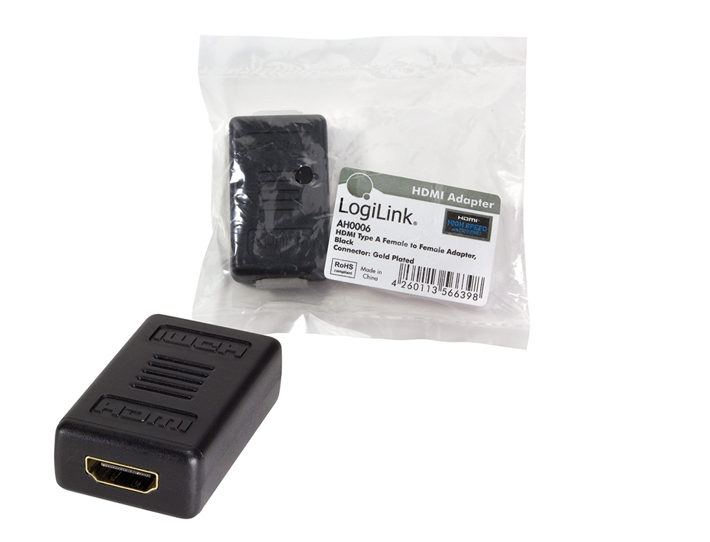 Photos - Cable (video, audio, USB) LogiLink HDMI Adapter Black AH0006 