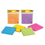 POST-IT 4490-SSMX SUPER STICKY NOTES 90 SHEETS PER PAD 101 X 101MM ASSORTED NEON AND ULTRA