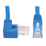 Tripp Lite N204-015-BL-RA Right-Angle Cat6 Gigabit Molded UTP Ethernet Cable (RJ45 Right-Angle M to RJ45 M), Blue, 15 ft. (4.57 m)
