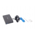 Gembird EE3-U3S-3 behuizing voor opslagstations HDD-behuizing Zwart 3.5"