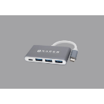 Naceb Technology NA-0112 nodo concentrador USB 3.2 Gen 1 (3.1 Gen 1) Type-C Plata, Blanco