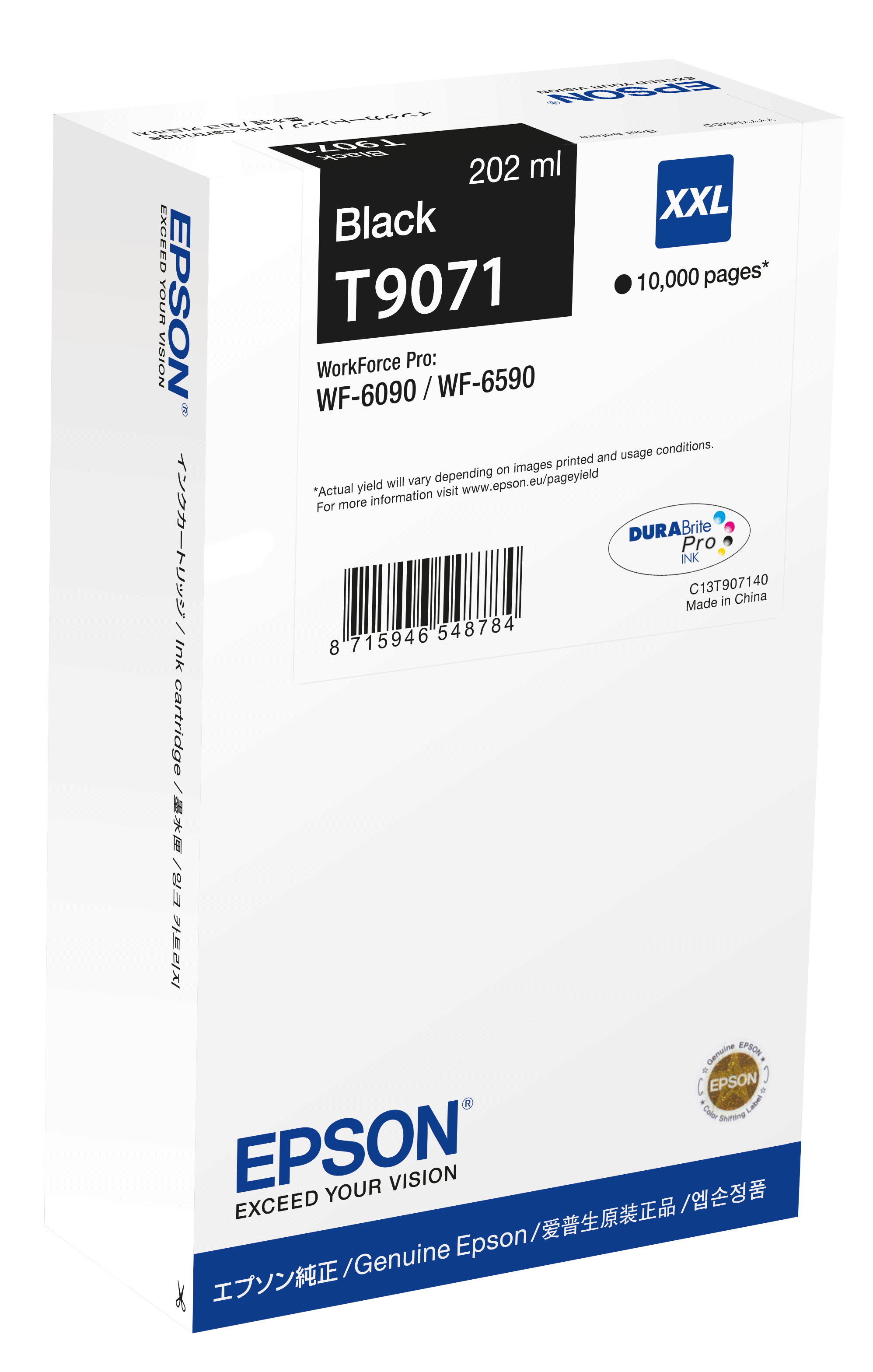 Image of Epson C13T907140/T9071 Ink cartridge black XXL, 10K pages 202ml...