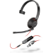 POLY Blackwire 5210 Monaural USB-C Headset +3.5mm Plug +USB-C/A Adapter