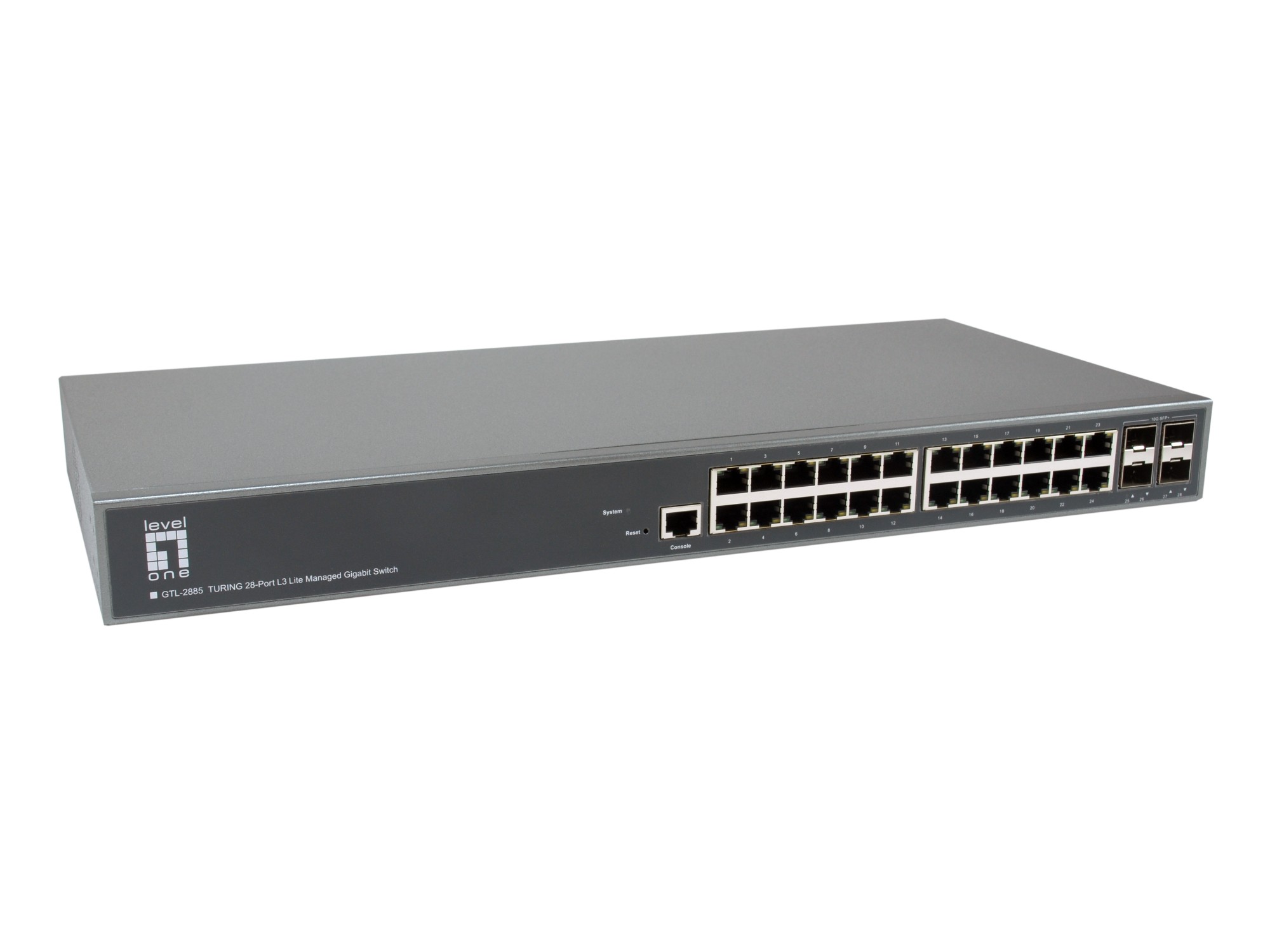 EU Product - LevelOne Switch 24xGE/4x10GSFP+        TURING 19