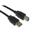 Cables Direct 2m USB 3.0 USB cable USB 3.2 Gen 1 (3.1 Gen 1) USB A USB B 5 Gbit/s Black