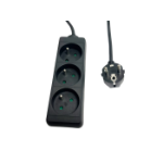 Microconnect MC-PS030150FRB power extension 1.5 m 3 AC outlet(s) Black