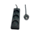 Microconnect MC-PS030150FRB power extension 1.5 m 3 AC outlet(s) Black